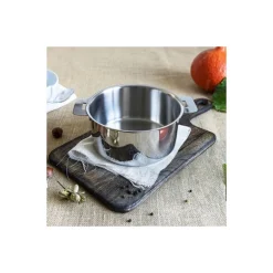 Lot de 4 casseroles Mutine Amovible inox avec 2 poignées