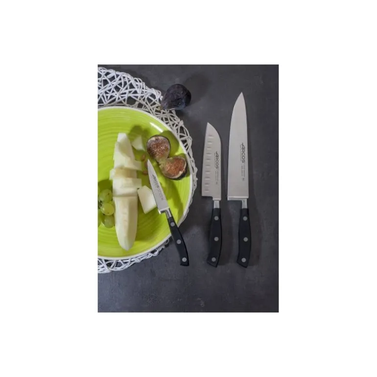 Lot de 3 couteaux Arcos Riviera noirs