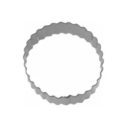 Lot de 3 emporte-pièces inox rond cannelé de 4, 5 et 6 cm