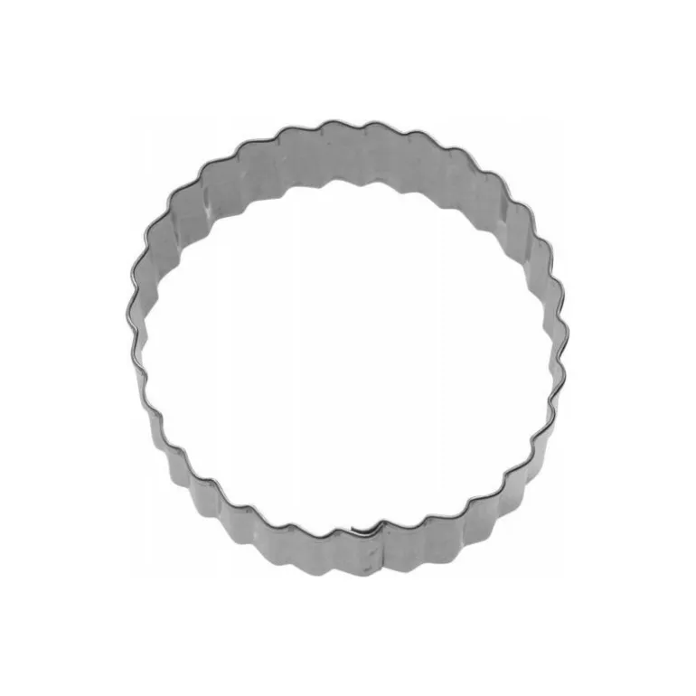 Lot de 3 emporte-pièces inox rond cannelé de 4, 5 et 6 cm