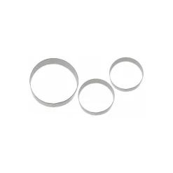 Lot de 3 emporte-pièces inox rond de 4, 5 et 6 cm