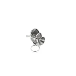 Lot de 3 mini entonnoirs ø 7,5 + 5,5 + 4,5 cm inox