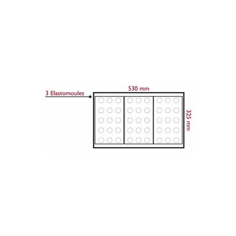 Moule 6 demi-sphères Moul'flex 30 x 17,6 cm