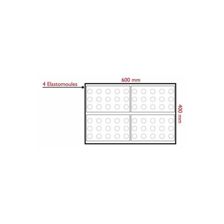 Moule 6 demi-sphères Moul'flex 30 x 17,6 cm