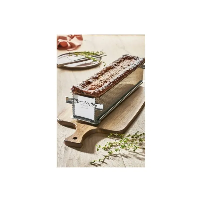 Moule rectangulaire pliant inox 24 x 5 x 6 cm