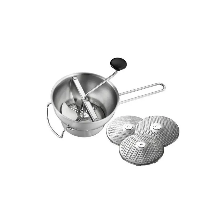 Moulin à légumes Flotte Lotte inox avec 3 disques
