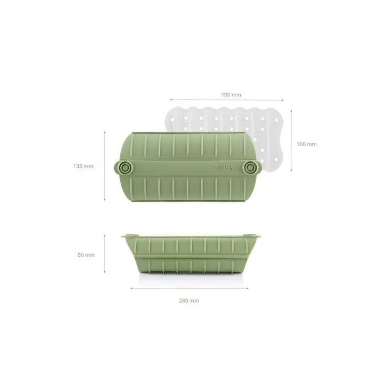 Papillote cuisson vapeur silicone vert 2 personnes