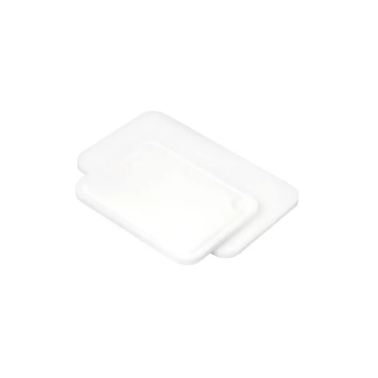 Planche de découpe PEHD blanche à rigole