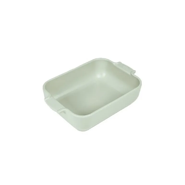 Plat à four rectangulaire céramique vert sauge Appolia 25 cm