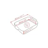 Plat à four rectangulaire céramique vert fougère Appolia 32 cm