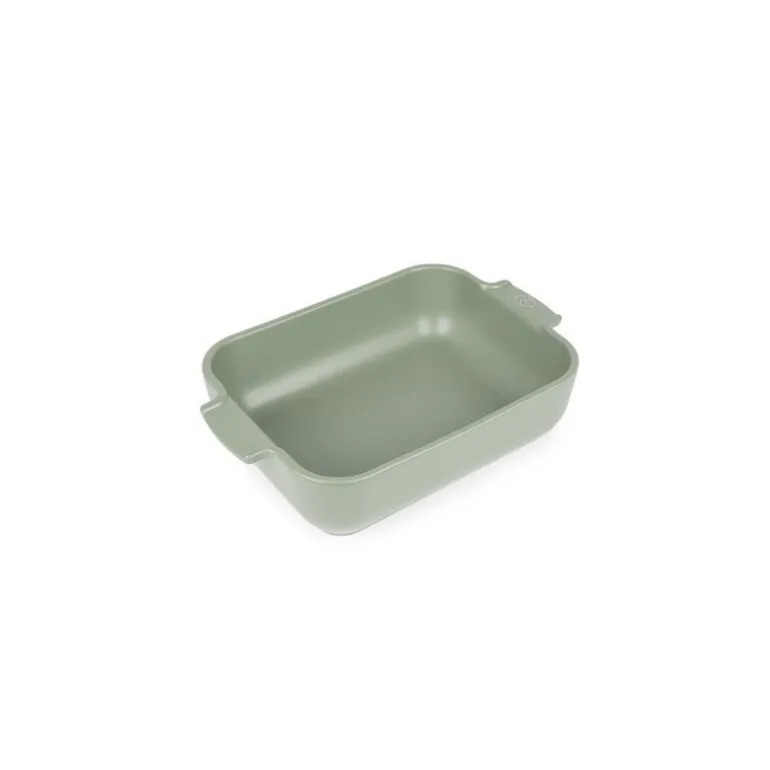 Plat à four rectangulaire céramique vert fougère Appolia 25 cm