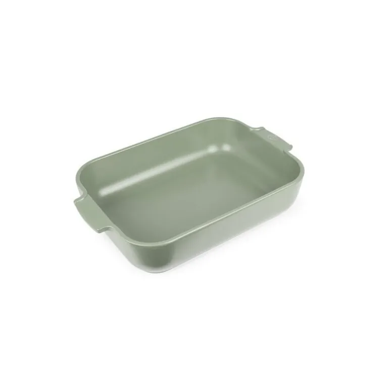 Plat à four rectangulaire céramique vert fougère Appolia 36 cm