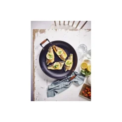 Plat à paëlla fer émaillé et céramique Mandala Ø 36cm