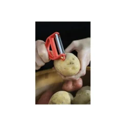 Éplucheur T-duo Opinel duo/julienne manche bois et rouge