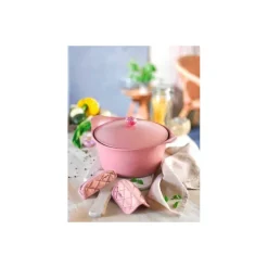 Poignée céramique rose guimauve pour Incroyable cocotte
