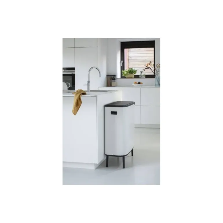 Poubelle Bo Touch Bin Hi blanche 2 x 30 L