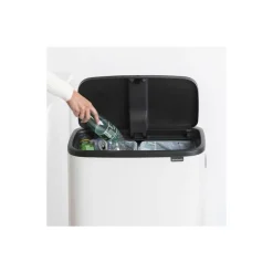 Poubelle Bo Touch Bin Hi blanche 2 x 30 L