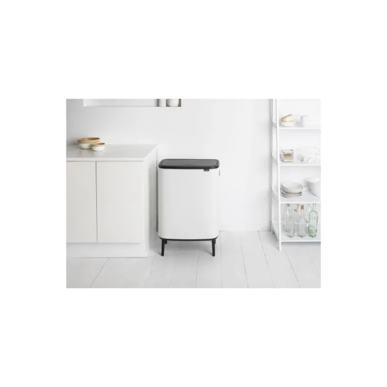 Poubelle Bo Touch Bin Hi blanche 2 x 30 L