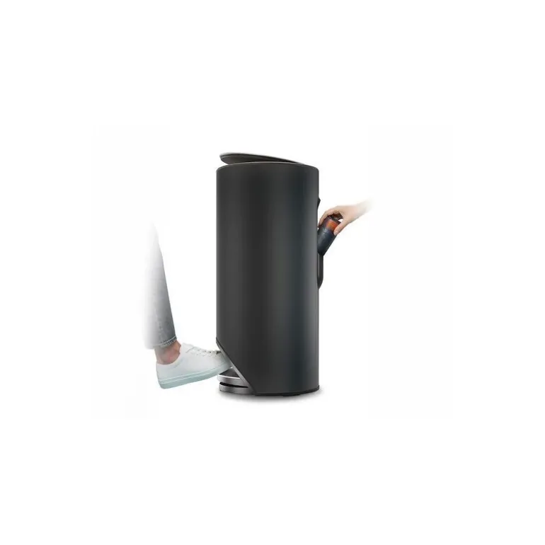 Poubelle à pédale Arc noir carbone 30 L