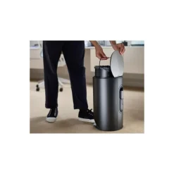 Poubelle à pédale Arc noir carbone 10 L