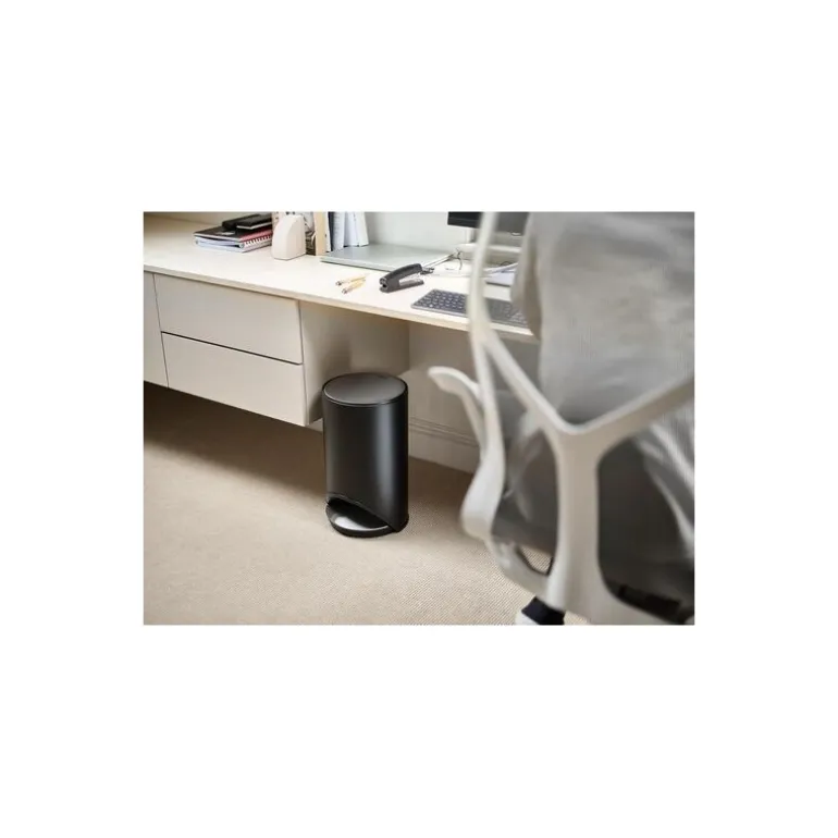 Poubelle à pédale Arc noir carbone 10 L