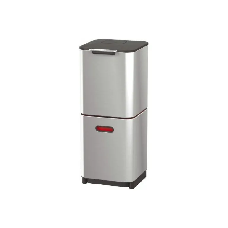 Poubelle à tri sélectif acier inox 2 x 20 L