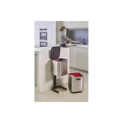 Poubelle à tri sélectif acier inox 2 x 20 L