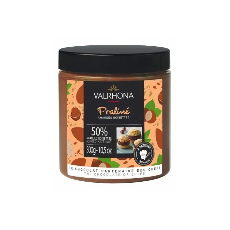 Pâte de praliné Valrhona amande noisette 50% 300 g