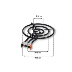 Réchaud gaz ø60cm