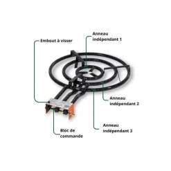 Réchaud gaz ø60cm