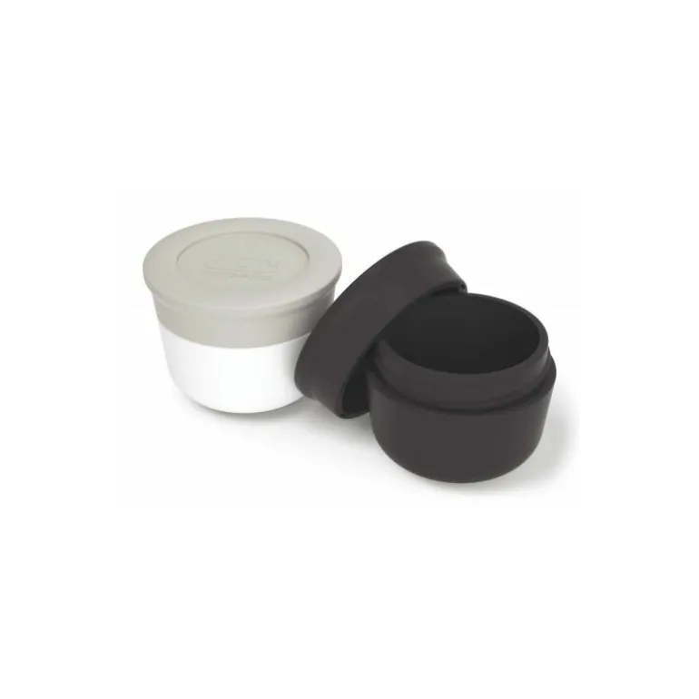 Récipients à sauce gris coton en noir onyx 10 ml- par 2