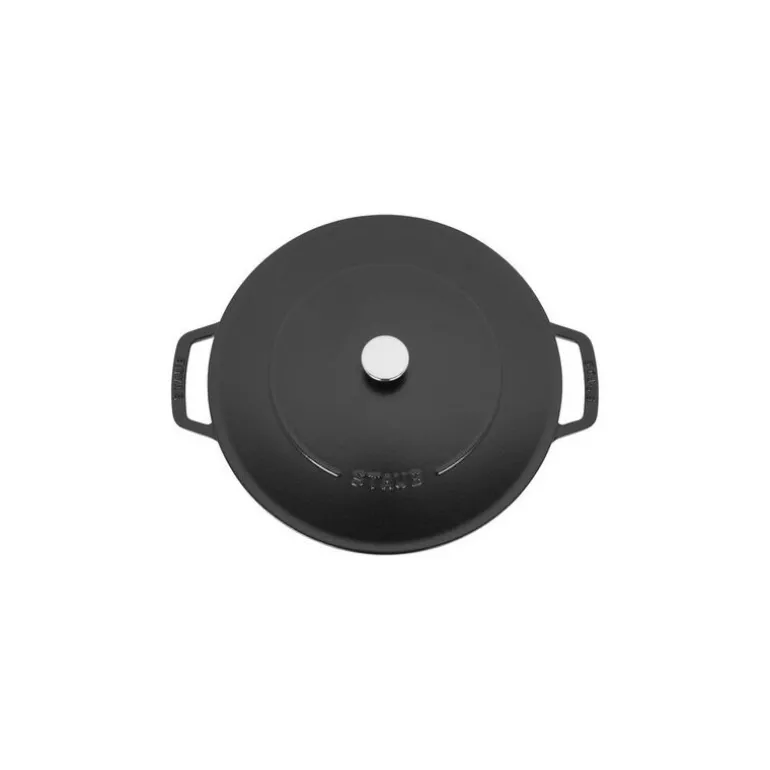 Sauteuse fonte Chistera avec couvercle noir mat Ø 28 cm