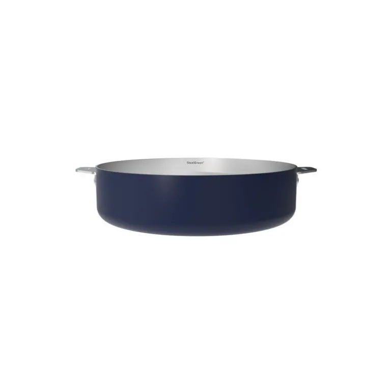 Sauteuse inox La Merveilleuse bleu myrtille ø 28 cm