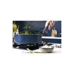 Sauteuse inox La Merveilleuse bleu myrtille ø 28 cm