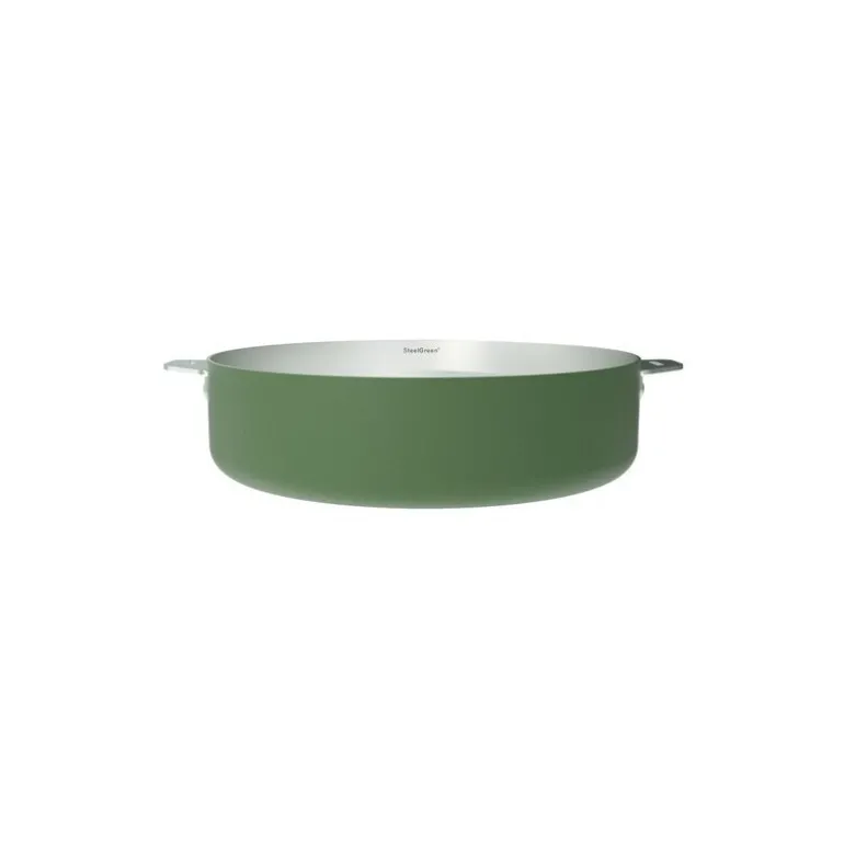 Sauteuse inox La Merveilleuse vert fougère ø 28 cm