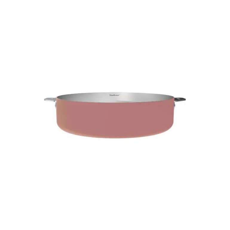 Sauteuse inox La Merveilleuse rose guimauve Ø 28 cm