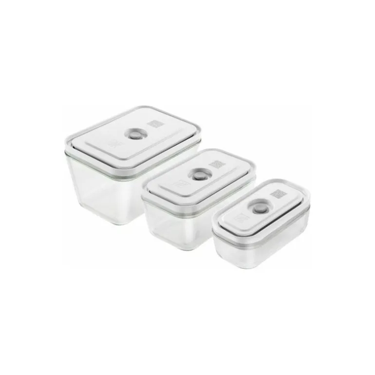 Set 3 boites sous vide verre Fresh & Save