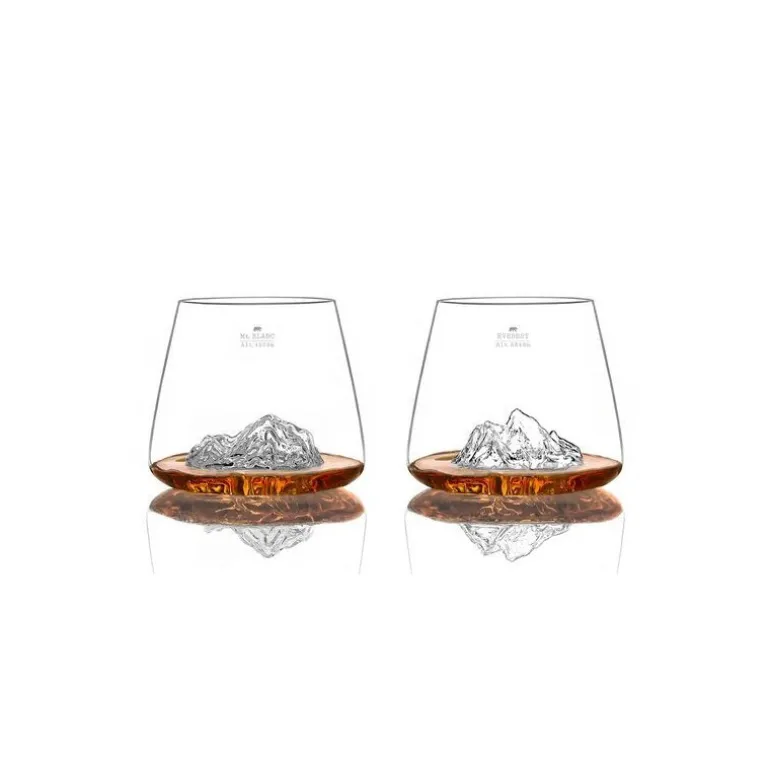 Set de verres Topographic Mont Blanc et Everest 350 ml