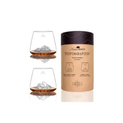 Set de verres Topographic Mont Blanc et Everest 350 ml