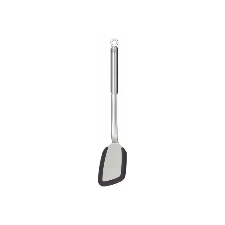 Spatule droite inox et silicone 34,5cm