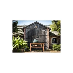 Table en bois sans roulettes pour Big Green Egg Large