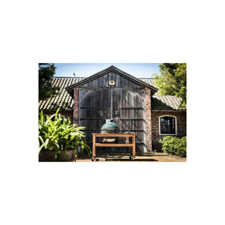 Table en bois sans roulettes pour Big Green Egg Large