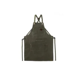 Tablier coton waxé N°515 vert olive