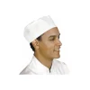 Toque plate coton blanc av velcro