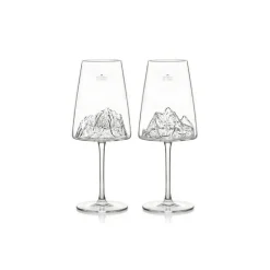 Verre a vin Topographic Mont blanc et Mont Everest - par 2