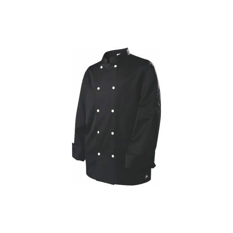 Veste polycoton m. longues noire T XS